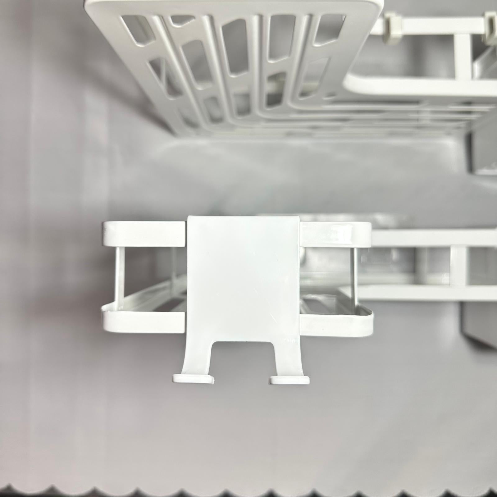 Bathroom storage rack with adhesive band set, 25cm x 25cm x 5cm, 2 pcs