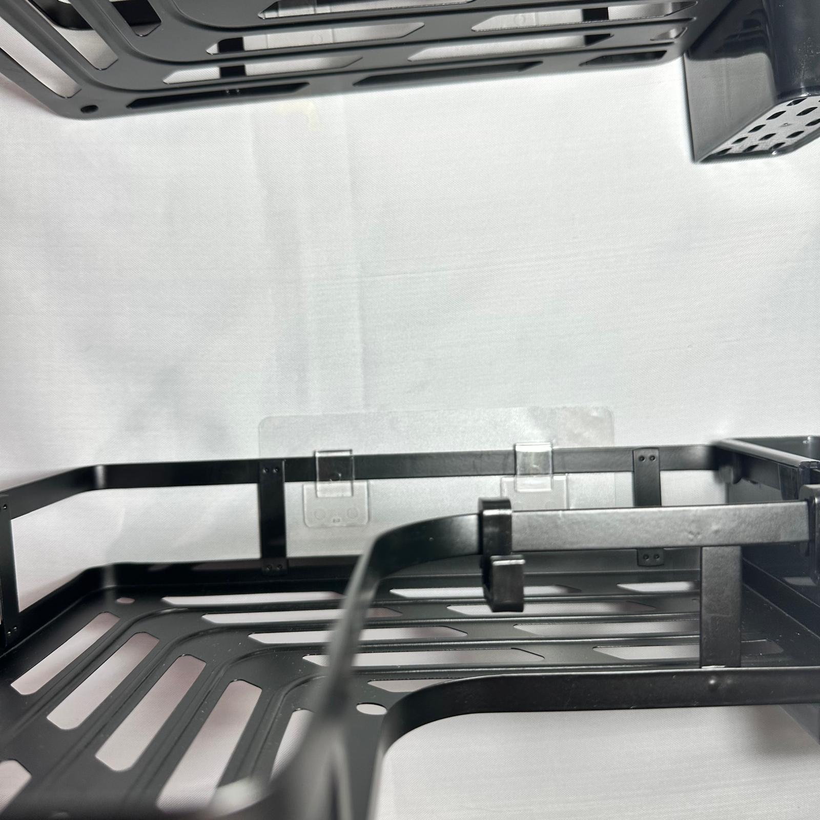 Bathroom storage rack with adhesive band set, 25cm x 25cm x 5cm, 2 pcs