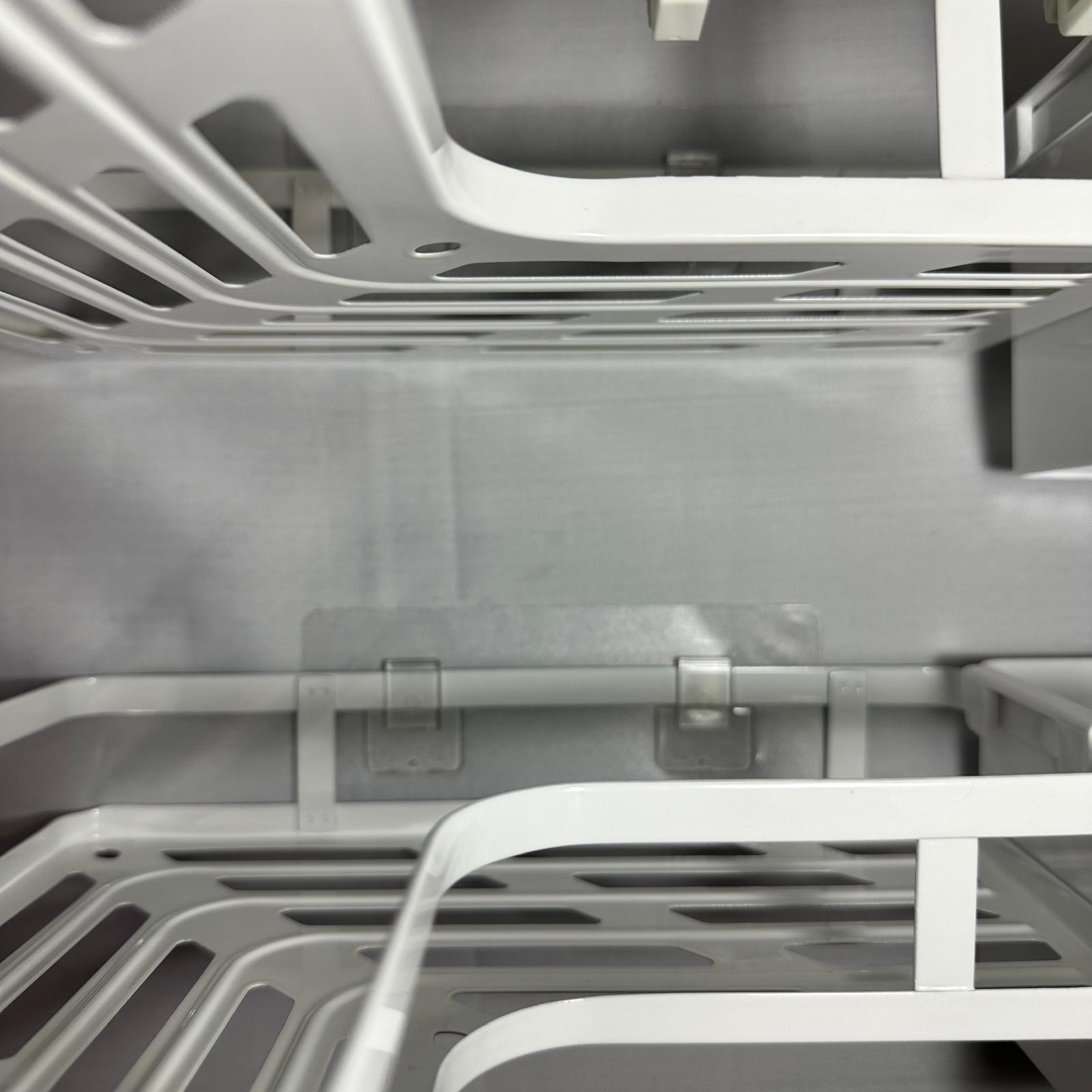 Bathroom storage rack with adhesive band set, 25cm x 25cm x 5cm, 2 pcs