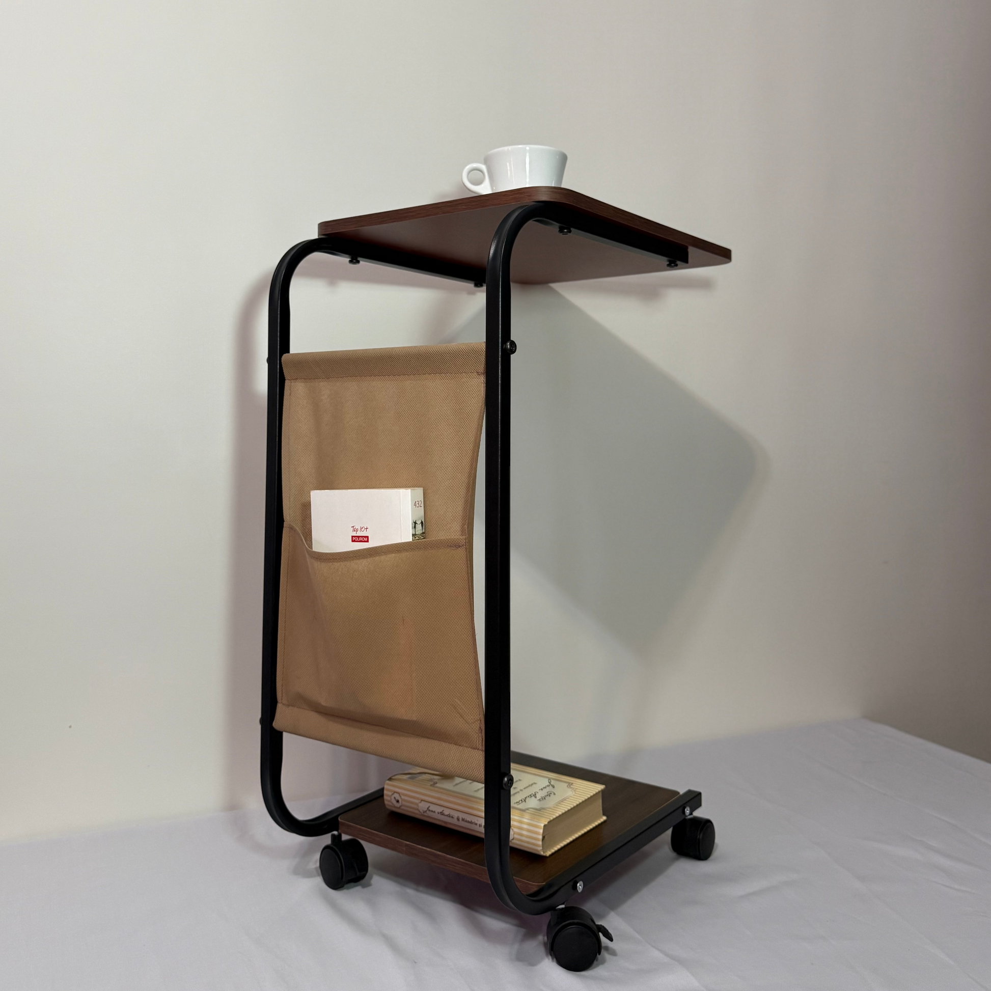 Roller coffee table, 4 wheels, 40cm x 29cm x 60cm