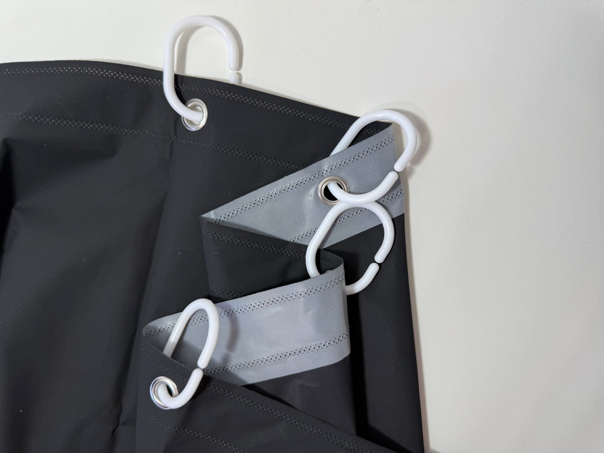 Bathroom waterproof curtain, Black, 180cm x 180cm