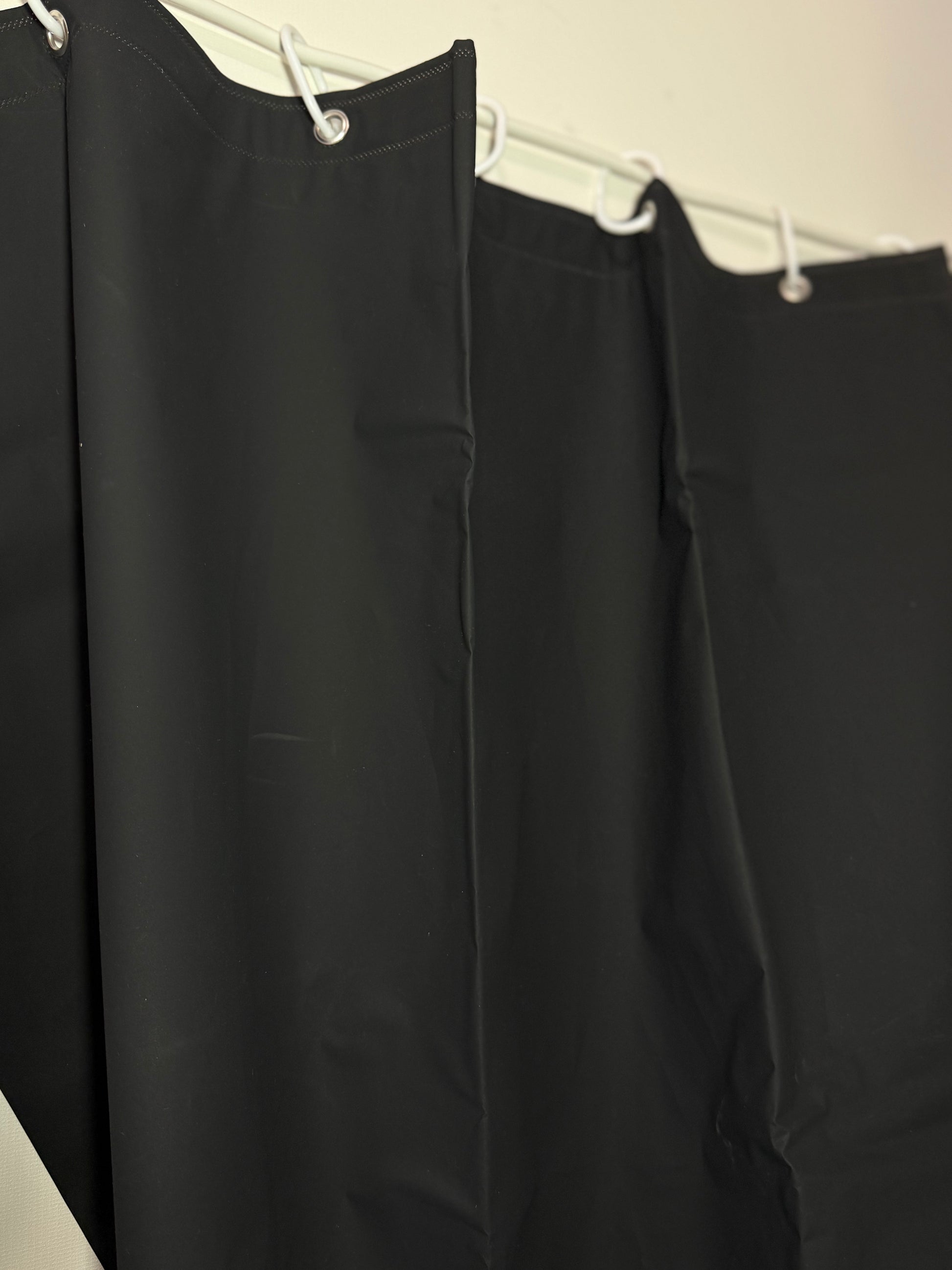 Bathroom waterproof curtain, Black, 180cm x 180cm