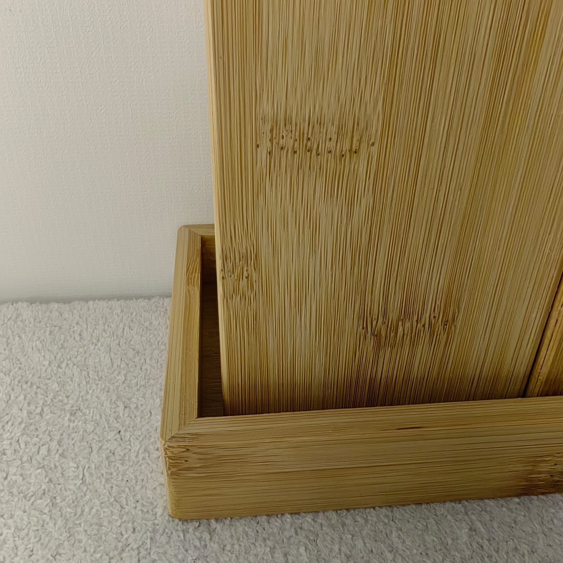 Bamboo bathroom accessories set, 4 components