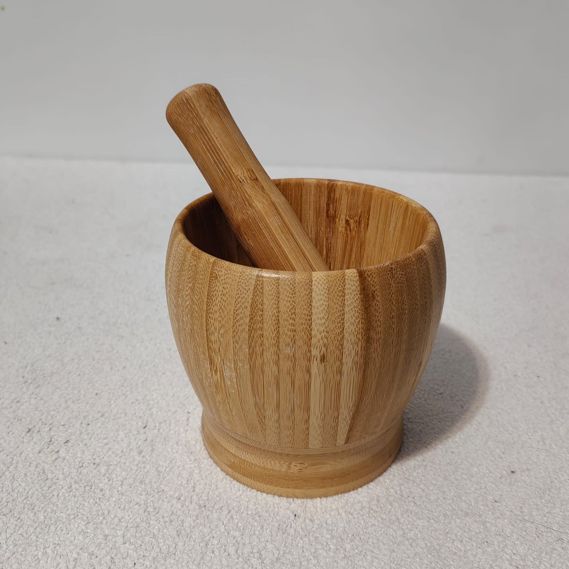 Mojar si pistil din bambus, 11cm x 11cm x 11 cm