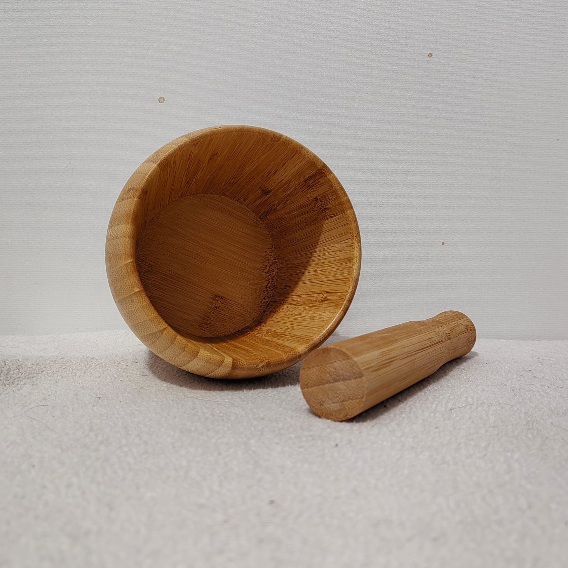 Mojar si pistil din bambus, 11cm x 11cm x 11 cm