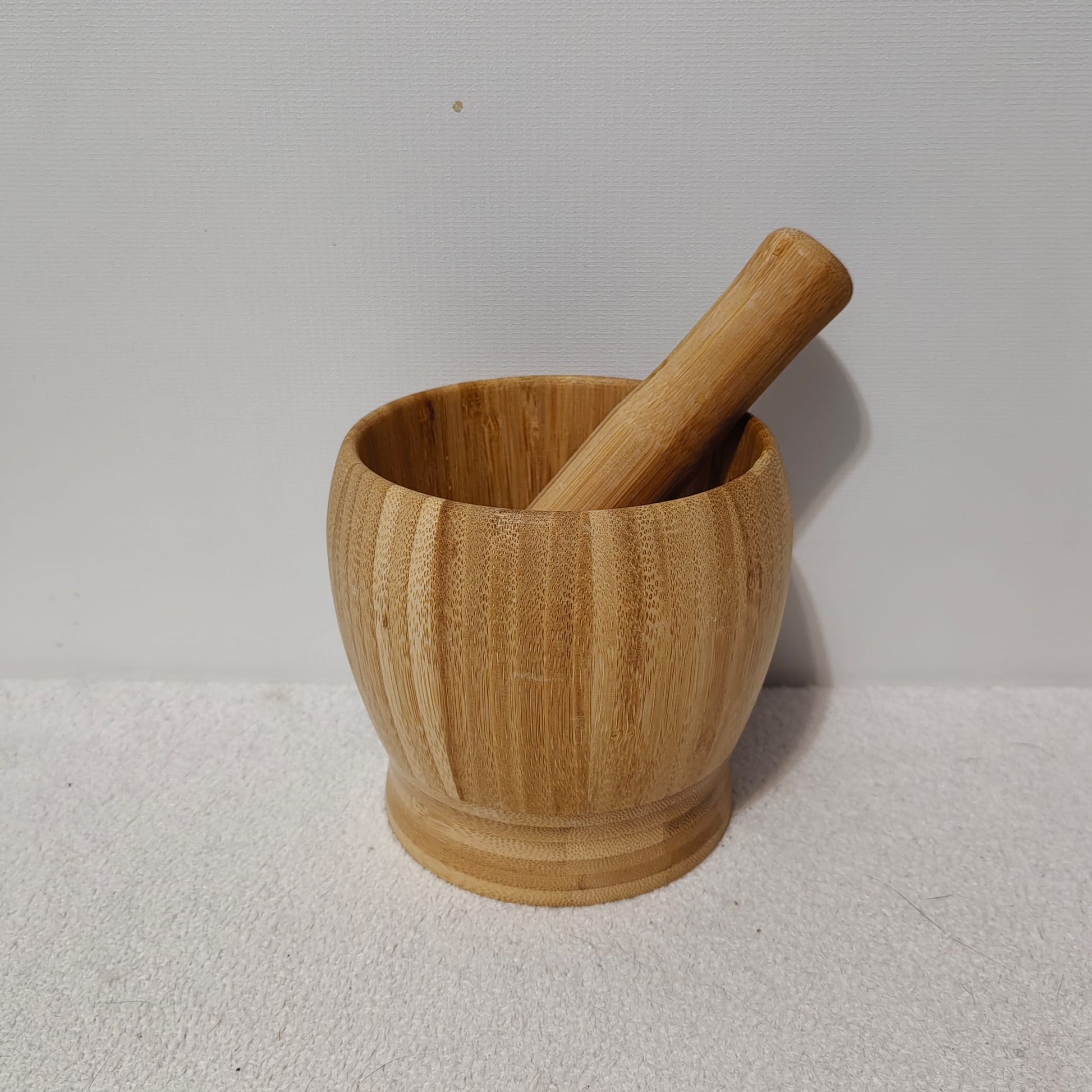 Mojar si pistil din bambus, 11cm x 11cm x 11 cm