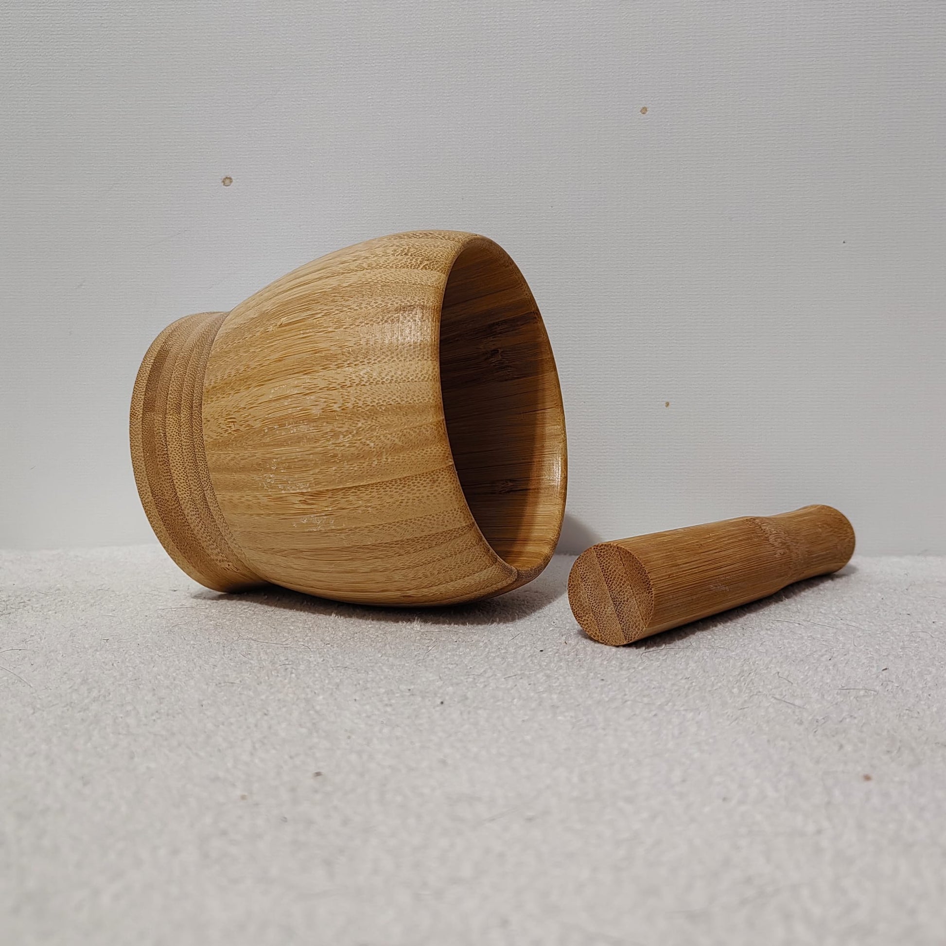 Mojar si pistil din bambus, 11cm x 11cm x 11 cm