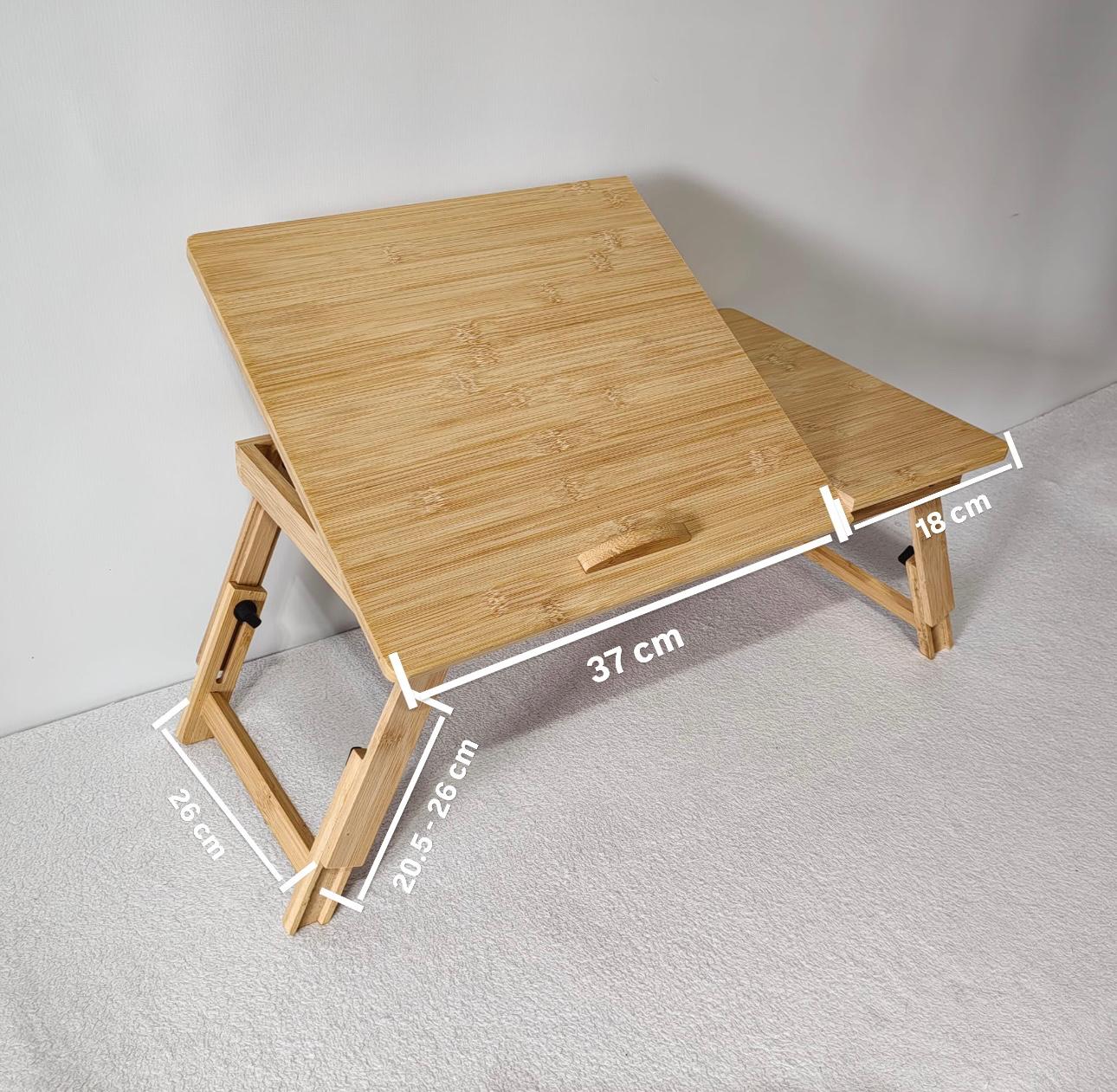 Masuta de laptop / mic dejun / cafea din bambus, 55cm x 35cm x 28cm
